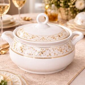 Household Rice Dish Pottery Chinese Dish Dinnerware Soup Dish used